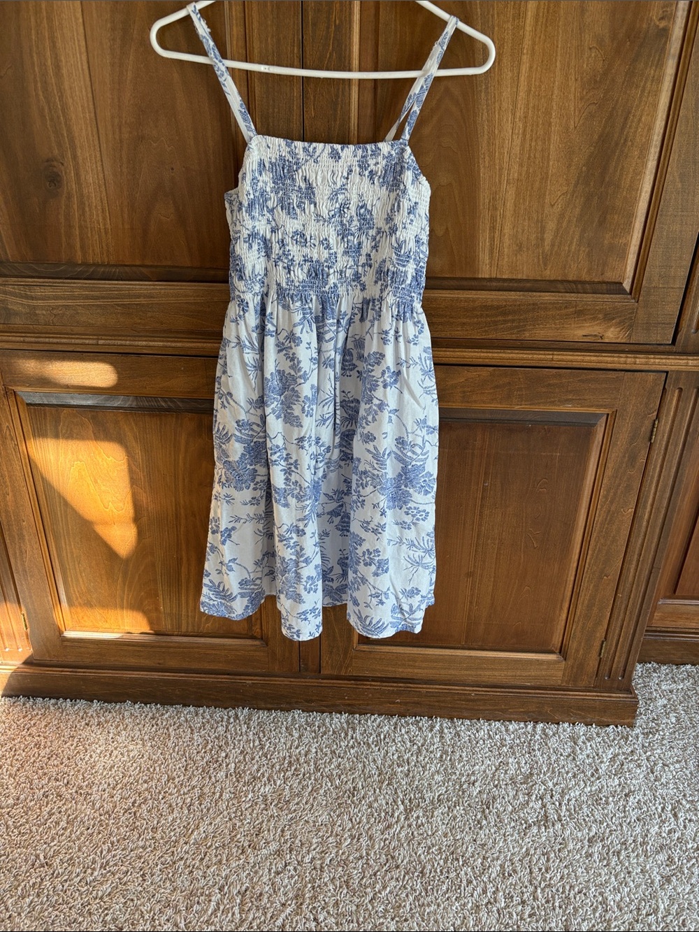 Blue and white sundress